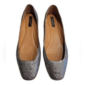 Ann Taylor Ballet flats Siver Sparkle